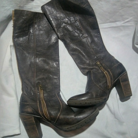 palladium knee high boots